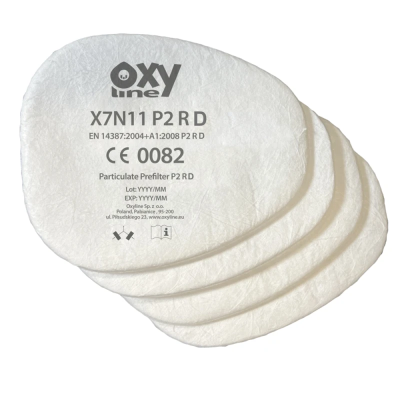 Prefiltr prze/pył. Oxyline OXYPRO X7N11 P2 R 4 szt