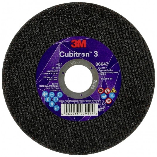 3M 86647 T41 125x1x22mm CUBITRON 3 TARCZA DO CIĘCIA 7100304306 -zdjęcie numer 1