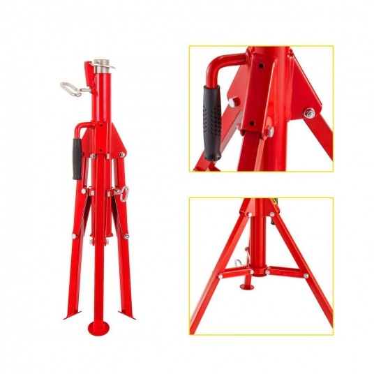 Ręczny stojak na rurę V-Head 4500lbs składane nogi 71-132cm Heavy-duty -zdjęcie numer 2