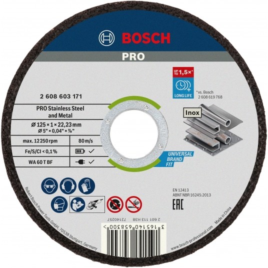 TARCZA INOX 125X1 BOSCH 2608603171 -zdjęcie numer 1