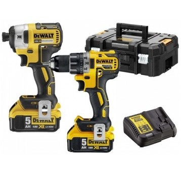 DEWALT Zestaw Combo DCK268P2T (DCD791+DCF887) 2x5,0Ah TSTAK