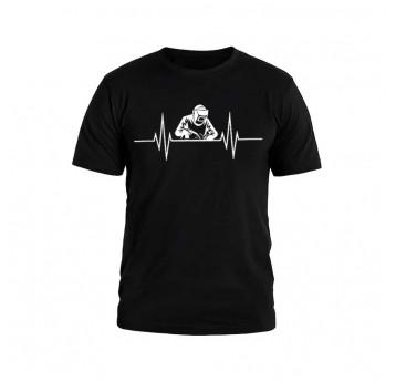 T-Shirt czarny nadruk SPAWACZ