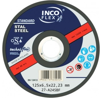 Tarcza 125x6x22 INCO A24SBF