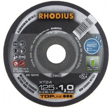 Tarcza do aluminium125x1,0x22 XT24 TOP RHODIUS