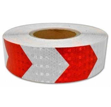 Taśma odblaskowa kierunkowa 5m szer. 5 cm DIRECTIONTAPE biał/czer.