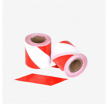 Taśma ostrzegawcza 500m szer. 8 cm biało-czerwona